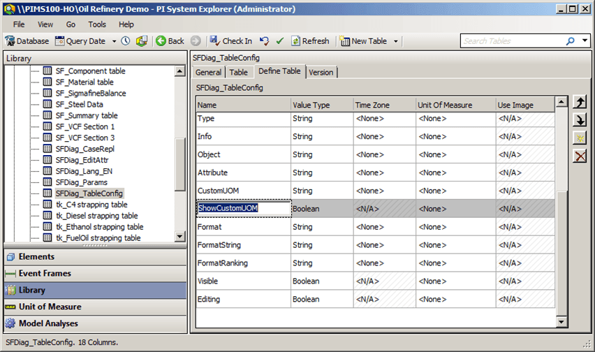 Figure 1097: Define Table tab - Insert a new column