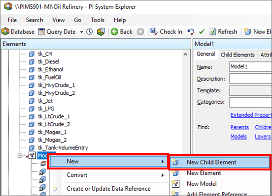 Figure 167: Elements - New, New Child Element