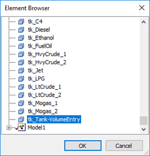 Figure 164: Element Browser window - add element