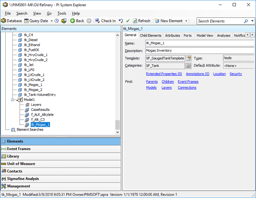 Figure 166: Element appear in the Model Element list