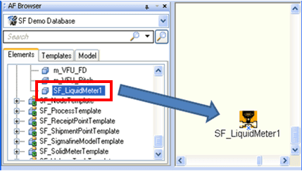 Figure 157: AF Browser - add Element to Display