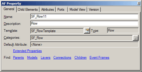 Figure 842: AF Property window - New Flow Template