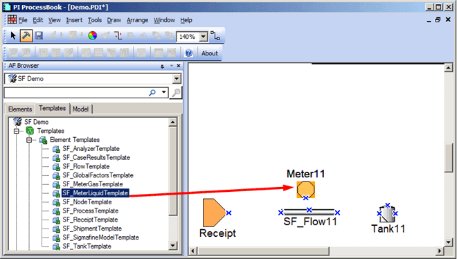 Figure 843: New Receipt Point and Tank Elements in the Display