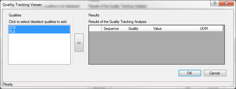 Figure 1374: Quality Tracking Viewer - Add Rows window