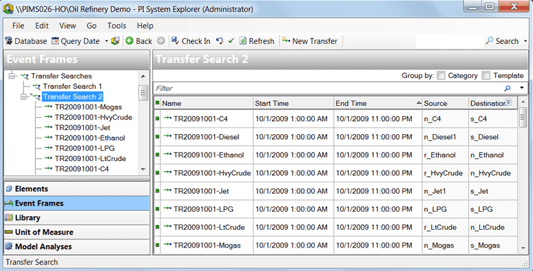 Figure 1002: Transfer Tables example in System Explorer