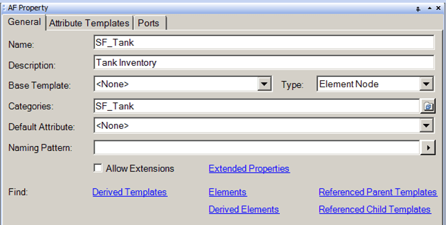 Figure 761: AF Property - Template Properties - General tab