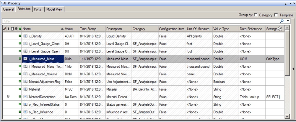 Figure 773: AF Property - Transfer Properties - Attributes tab