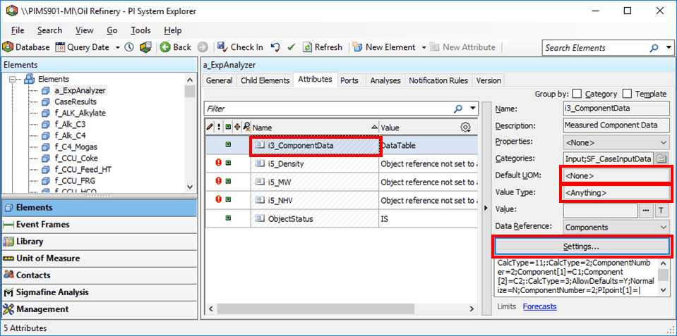 Figure 452: System Explorer - Analyzer - Attributes tab