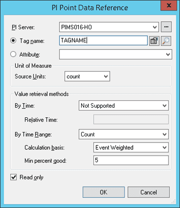 Figure 1291: PI Point Data Reference window