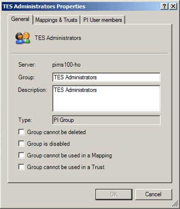 Figure 1830: TES Administrators Properties window