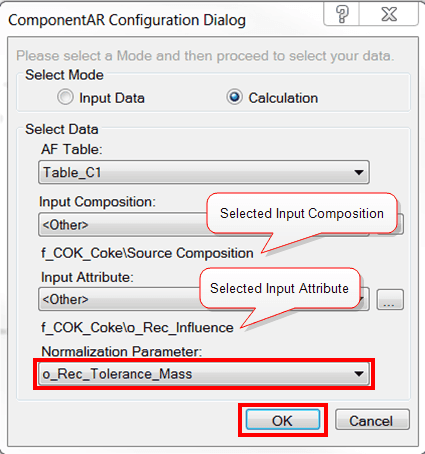 Figure 629: ComponentAR Configuration Dialog - Calculation Mode