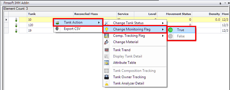 Figure 1623: Change Monitoring Flag options