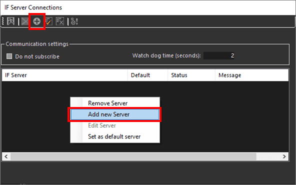 Figure 1382: IF Server Connections window