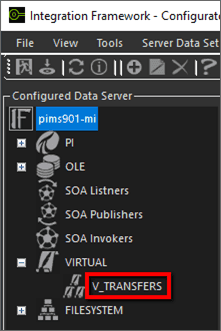 Figure 1430: Configurator - Configured Data Server pane, select Virtual Data Server