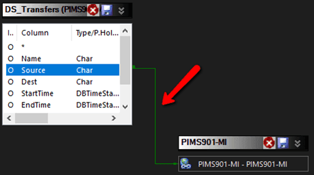 Figure 1436: Connection between Data Set and Data Server