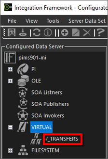 Figure 1429: Integration Framework - Configurator with the selected Virtual Data Server displayed