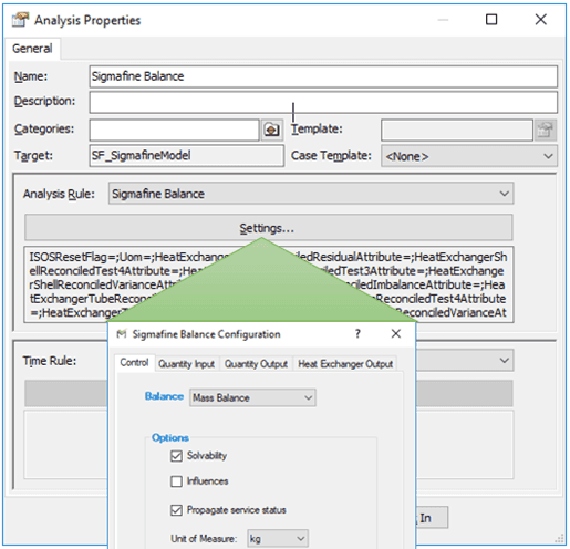 Figure 232: Sigmafine Balance Configuration window