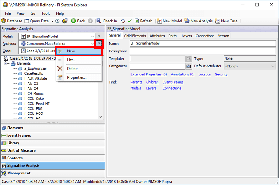 Figure 300: System Explorer - Select new analysis