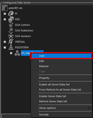 Figure 1412: Right-click menu, Add option