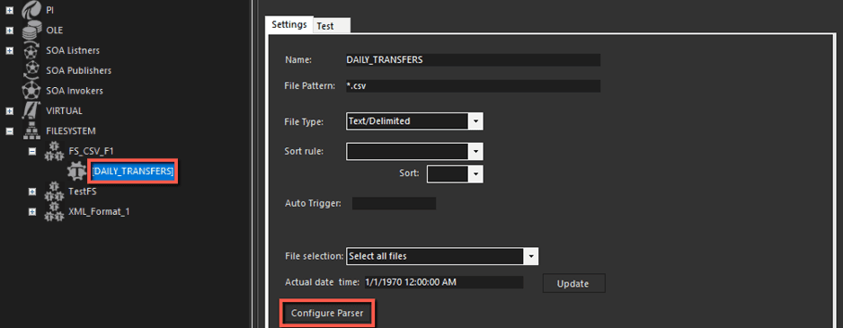 Figure 1414: Select Configure Parser
