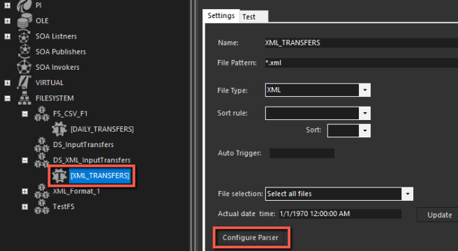 Figure 1422: Select Configure Parser
