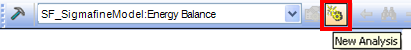 Figure 357: Modeler - SF Analysis Toolbar - New Analysis button