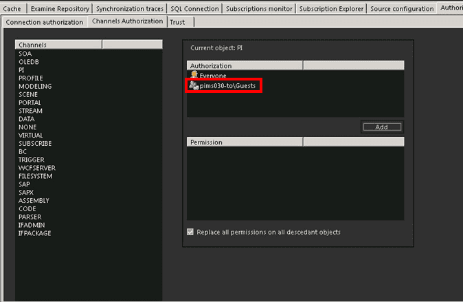 Figure 1483: Selected name added to Authorization list
