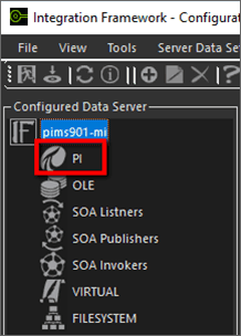 Figure 1385: Configurator - Configured Data Server pane, select PI
