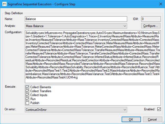 Figure 449: Sigmafine Sequential Execution - Configure Step