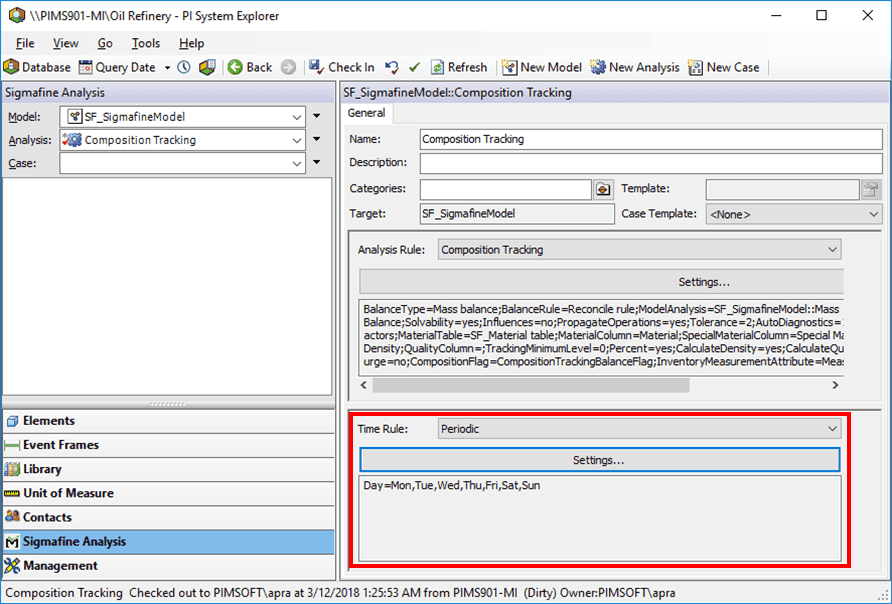 Figure 315: System Explorer - Time Rule Settings populated