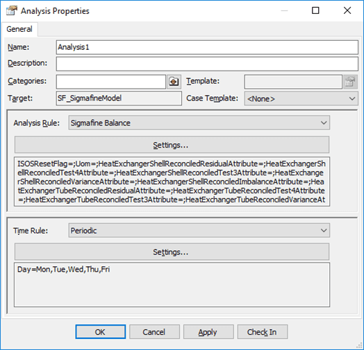 Figure 214: Analysis Properties window