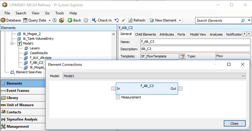 Figure 168: System Explorer - Element Connections window