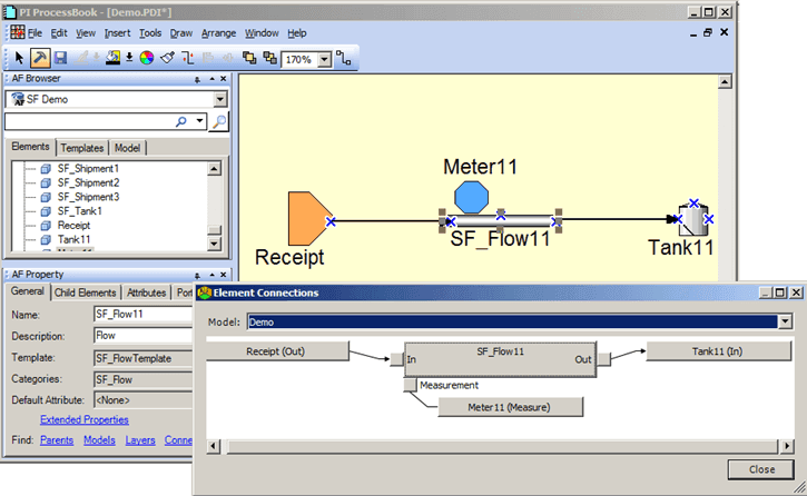 Figure 854: Element Connections and Display both show the added meter