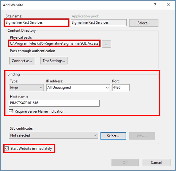 Figure 1225: Add Website window