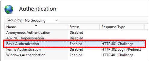 Figure 1226: Sigmafine RESTful Services Web Site Authentication