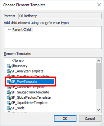 Figure 113: Choose Element Template window