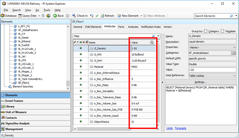 Figure 115: System Explorer, Elements - new Element Attributes
