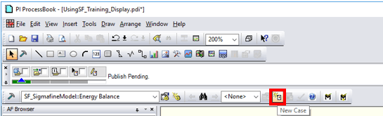 Figure 346: Modeler - SF Analysis Toolbar - New Case button