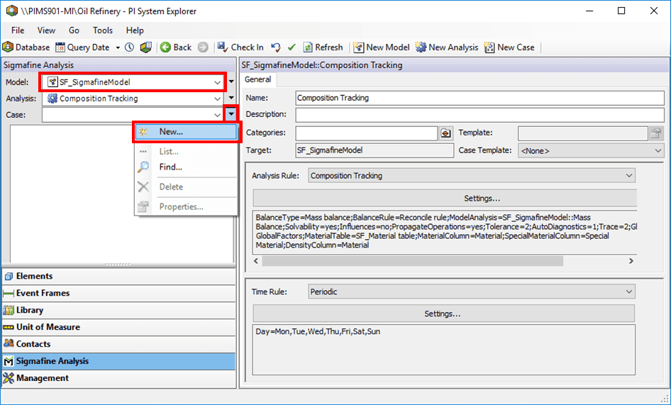 Figure 316: System Explorer - Select New case