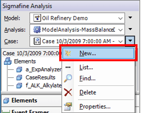System Explorer - Case, select New