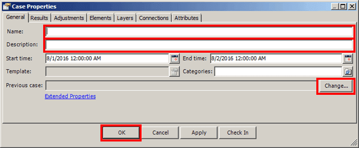 Figure 873: Case Properties window
