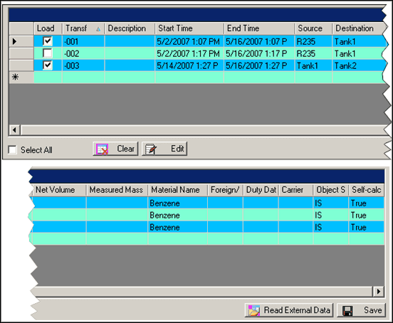 Figure 1784: User Entry Form - Transfer Data