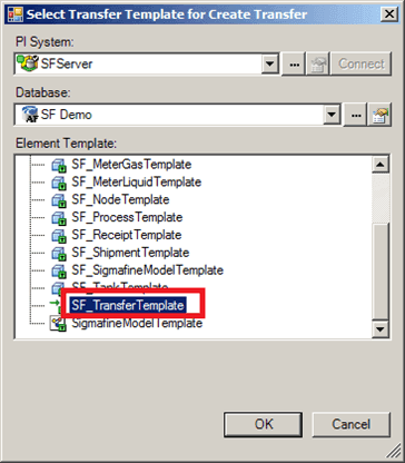 Figure 895: Select Transfer Template for Create Transfer window