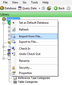 Figure 85: Library - Import from File