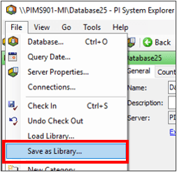 Figure 87: Library - Save as Library