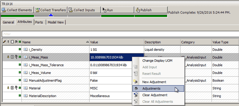 Figure 1010: Import Results in System Explorer showing Adjustment