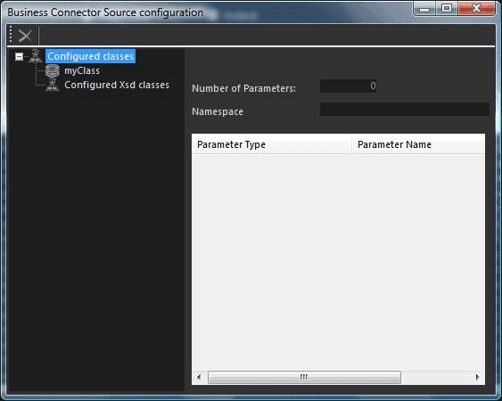 Figure 1537: Connector Source configuration - Configured classes display