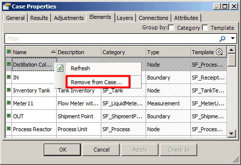 Figure 876: Elements tab - showing all participating elements