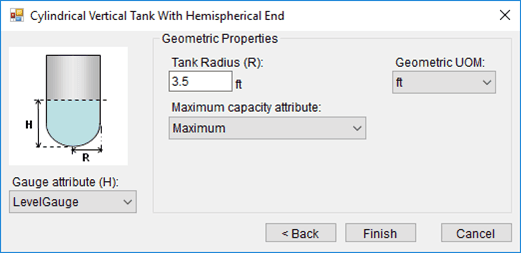 Figure 604: Cylindrical Vertical Tank With Hemispherical End window
