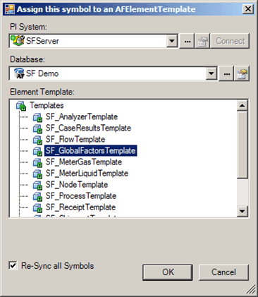 Figure 825: Assign this symbol to an AF Element Template window